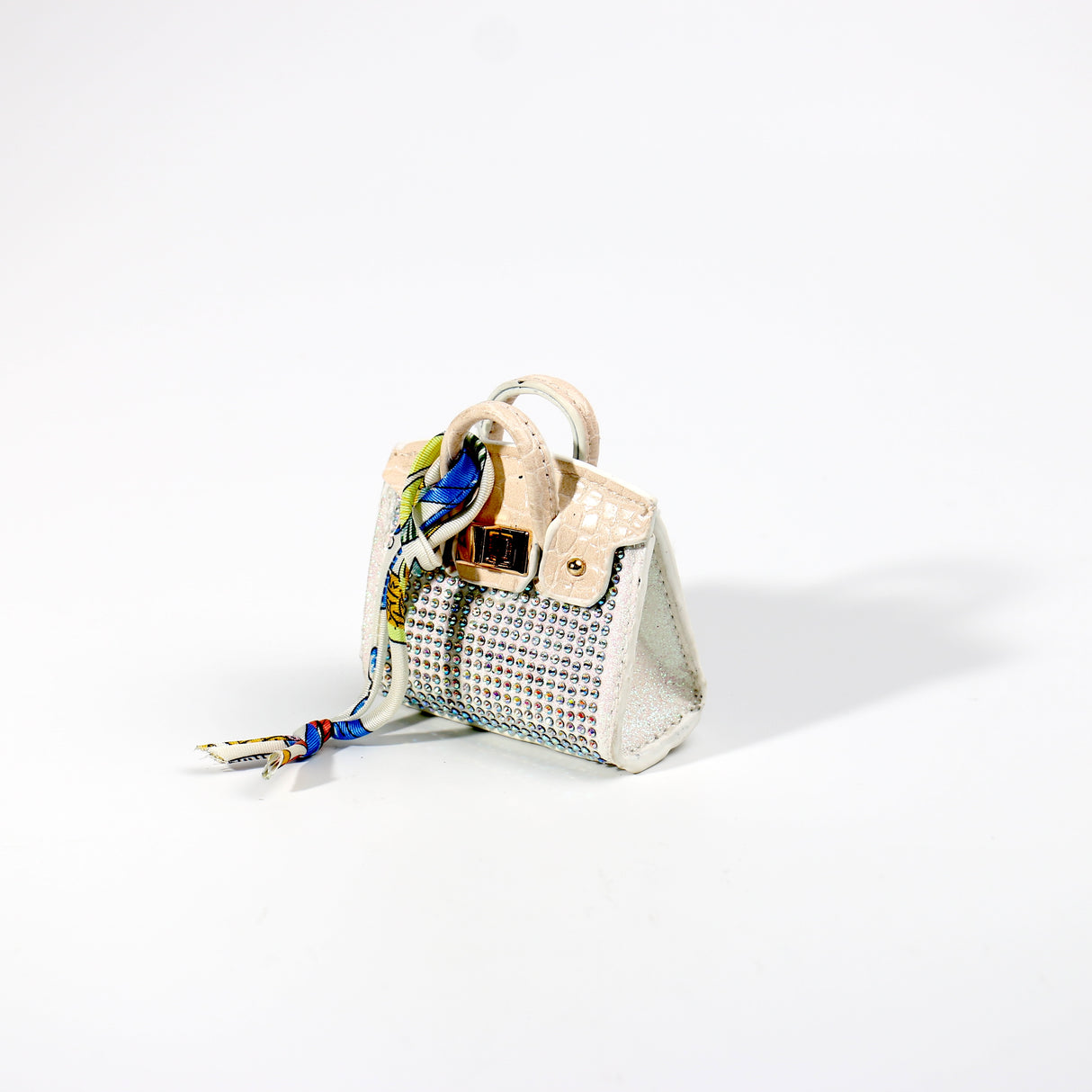 Fashion Small Keychain / Bag Charm #HXMIN08-WT - White (PC)
