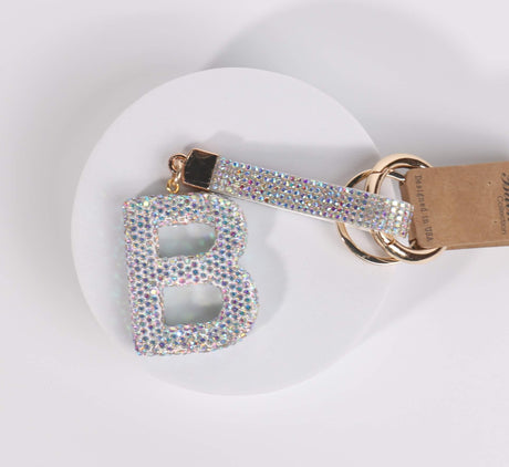 Fashion Rhinestone Initial Keychain (PC)