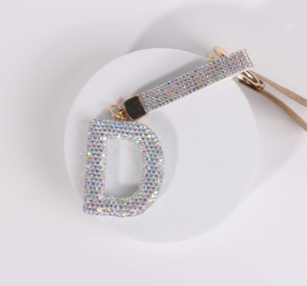 Fashion Rhinestone Initial Keychain (PC)