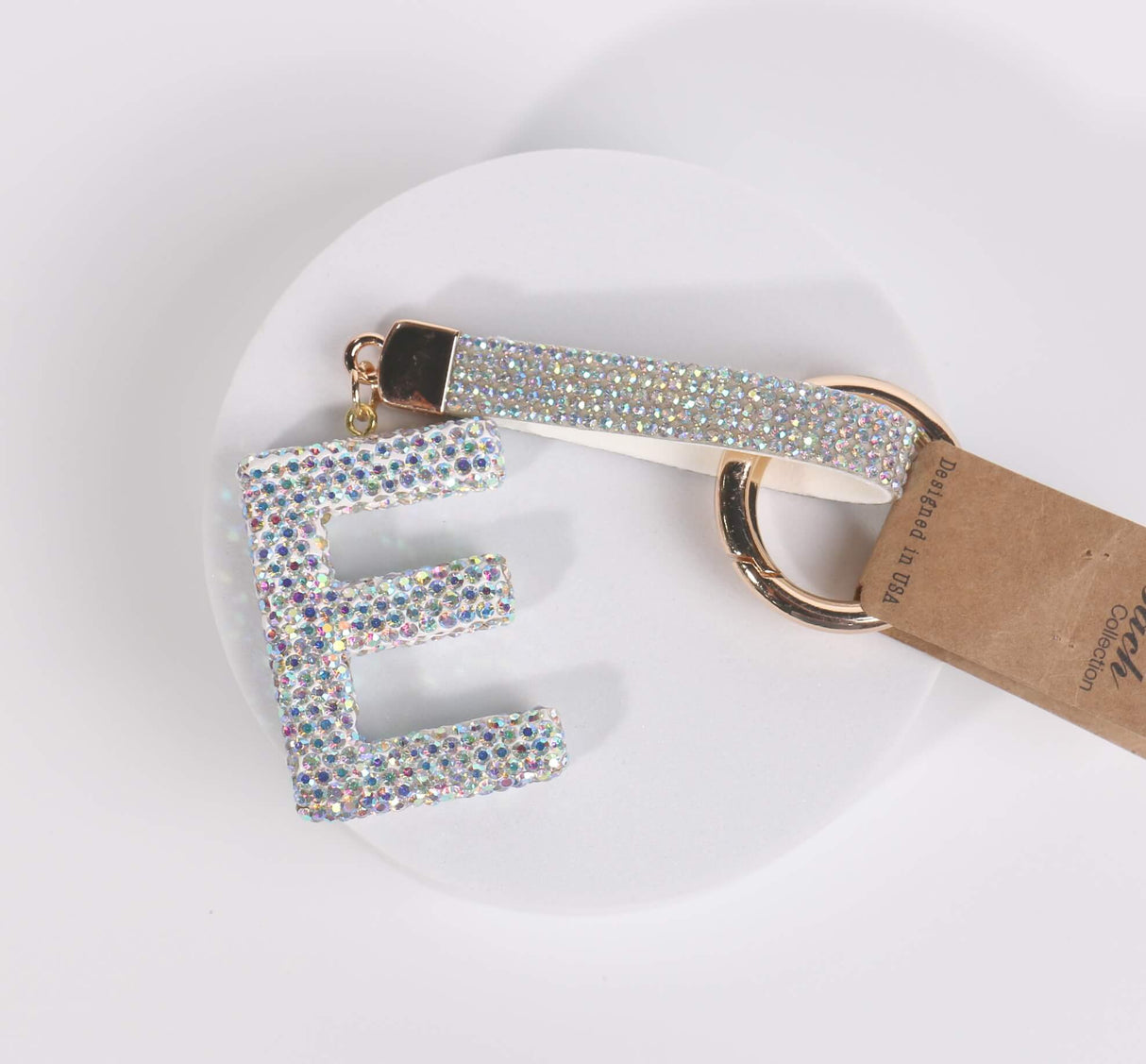 Fashion Rhinestone Initial Keychain (PC)