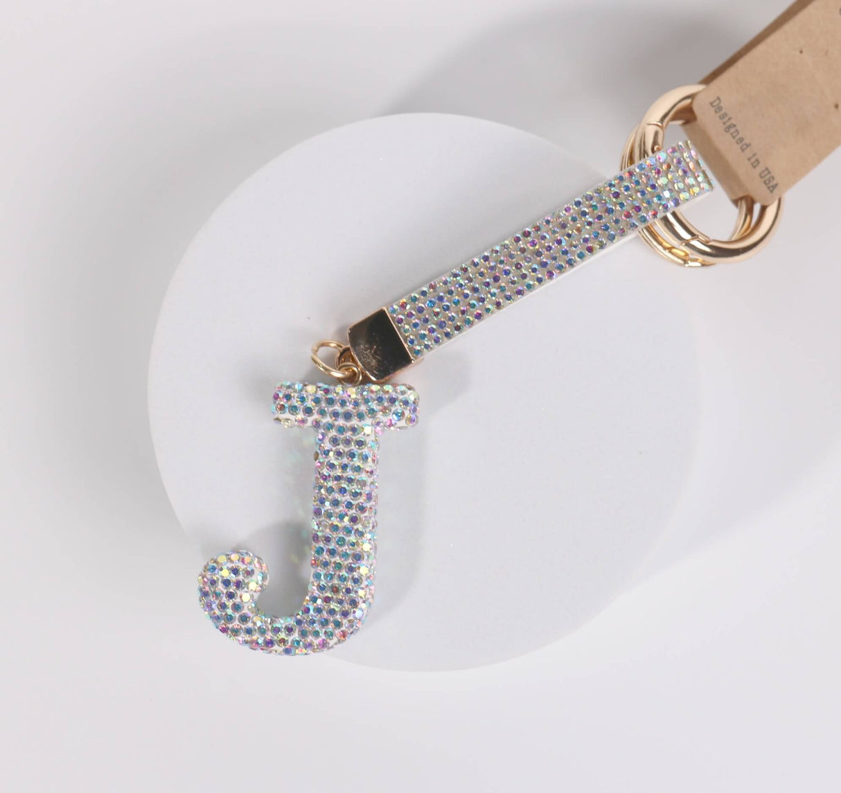 Fashion Rhinestone Initial Keychain (PC)