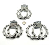 Gold/Silver Bamboo Hoop Earrings #3140-3160-3173-3190-3100-3110 (PC)