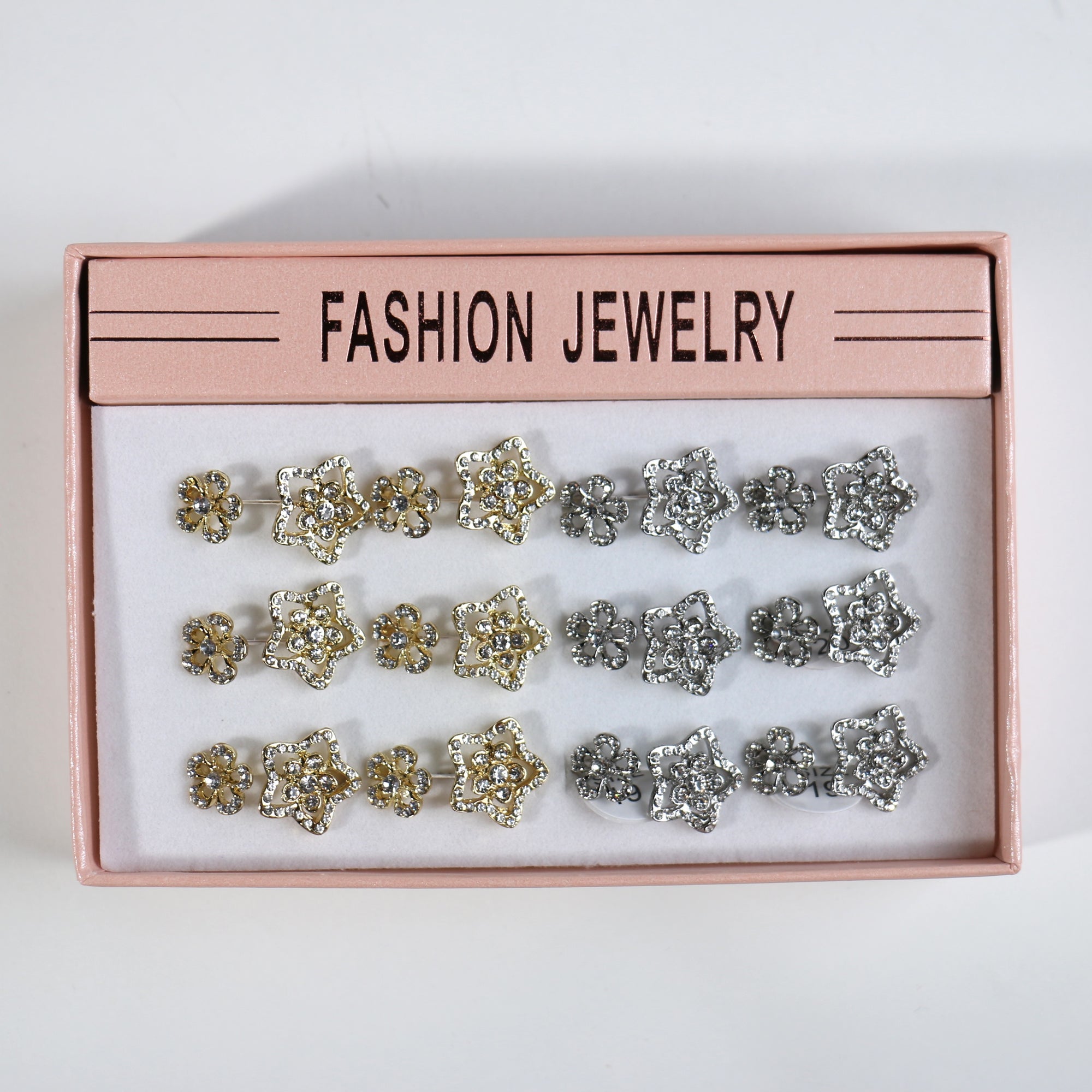 Fashion Rhinestone Star Rings #IRI824 (12PC)