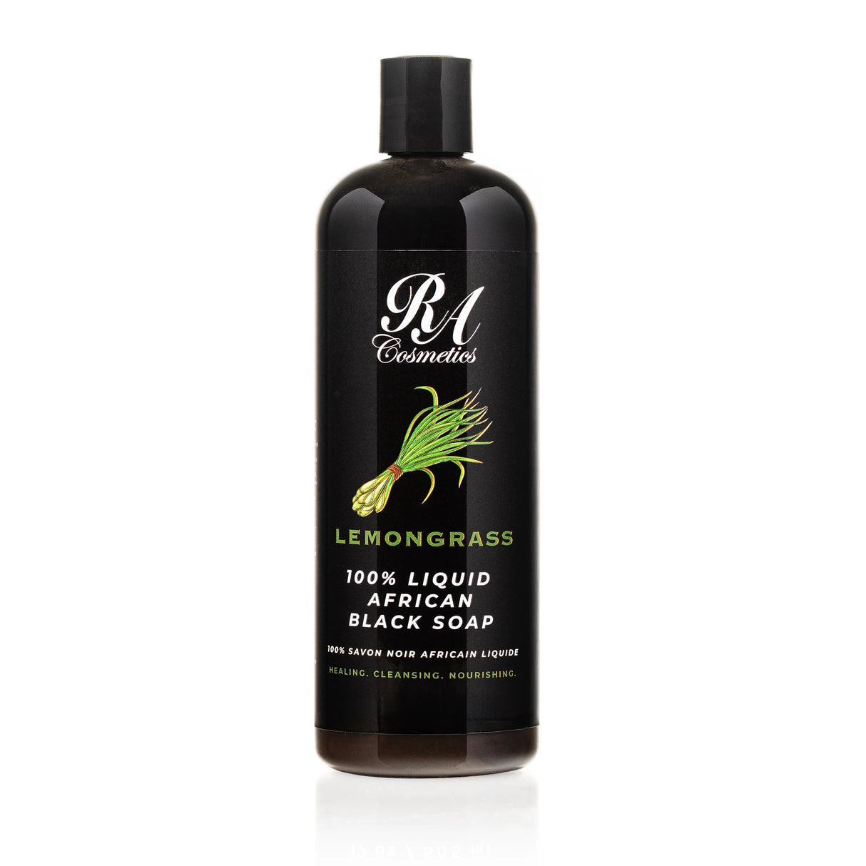 RA African Black Soap Liquid Lemongrass 8oz (PC)