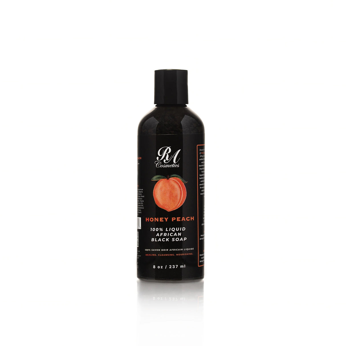 RA African Black Soap Liquid Honey Peach 8oz (PC)