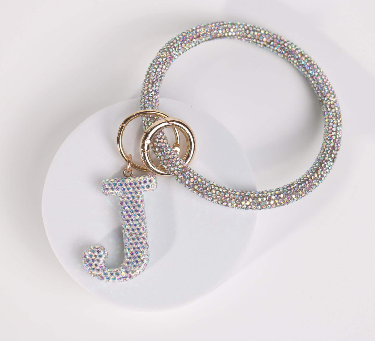 Fashion Wristlet Initial Keychain (PC)