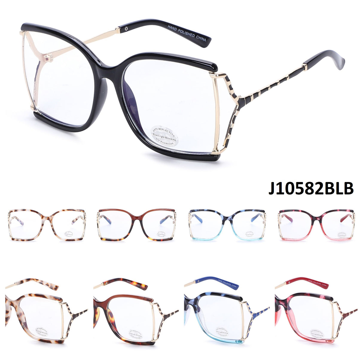 Wholesale Fashion Sunglasses #J10582BLB (12PC)