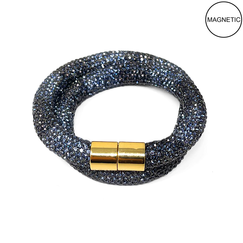 Fashion Rhinestone Magnetic Bracelet #JB10098GBK (PC)