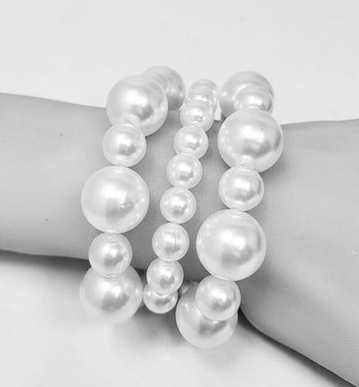 Fashion Pearl Bracelet #JB10103CR (PC)