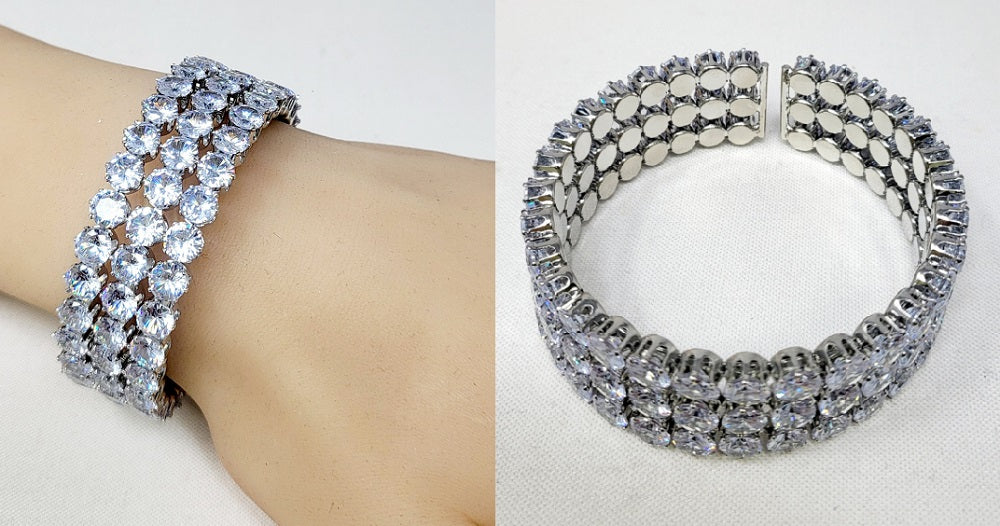 Fashion Rhinestone Bracelet #JB10436RCL (PC)