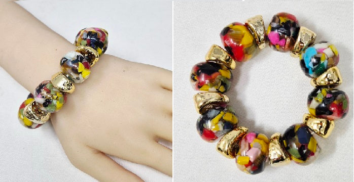 Fashion Large Chunky Bead Bracelet #JB10505G (PC)