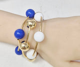 Fashion Ball Two-Tone Bead Bracelet #JB10514 - Multiple Colors (PC)