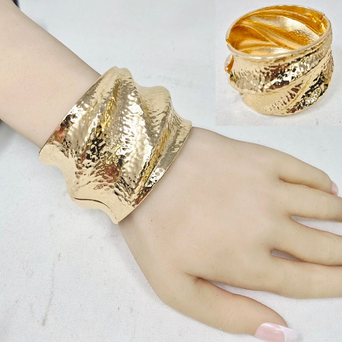 Fashion Textured Cuff Bracelet #JB10520 - Multiple Colors (PC)
