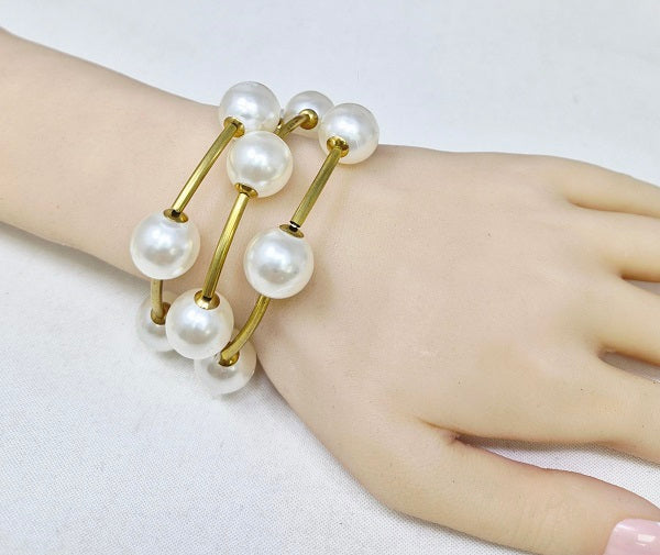 Wholesale Fashion Pearl Bracelet #JB11374 (PC)