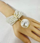 Fashion Large Bead Pearl Bracelet #JB11381 - Multiple Colors (PC)