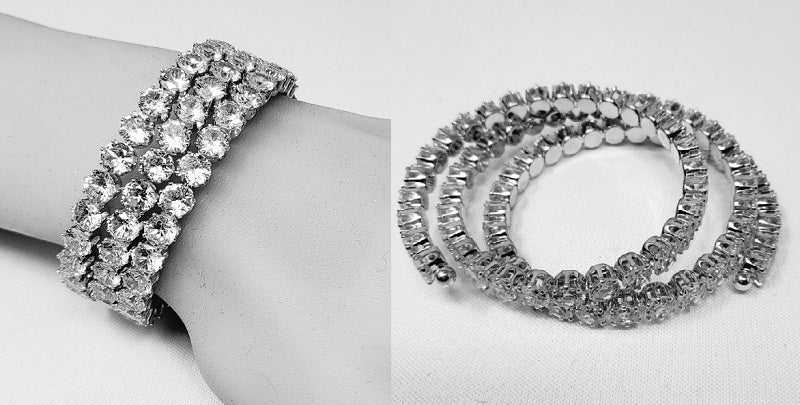 Fashion Rhinestone Bracelet #JB20057RCL (PC)