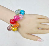Fashion Two-Tone Bubble Bead Bracelet #JB20070 - Multiple Colors (PC)