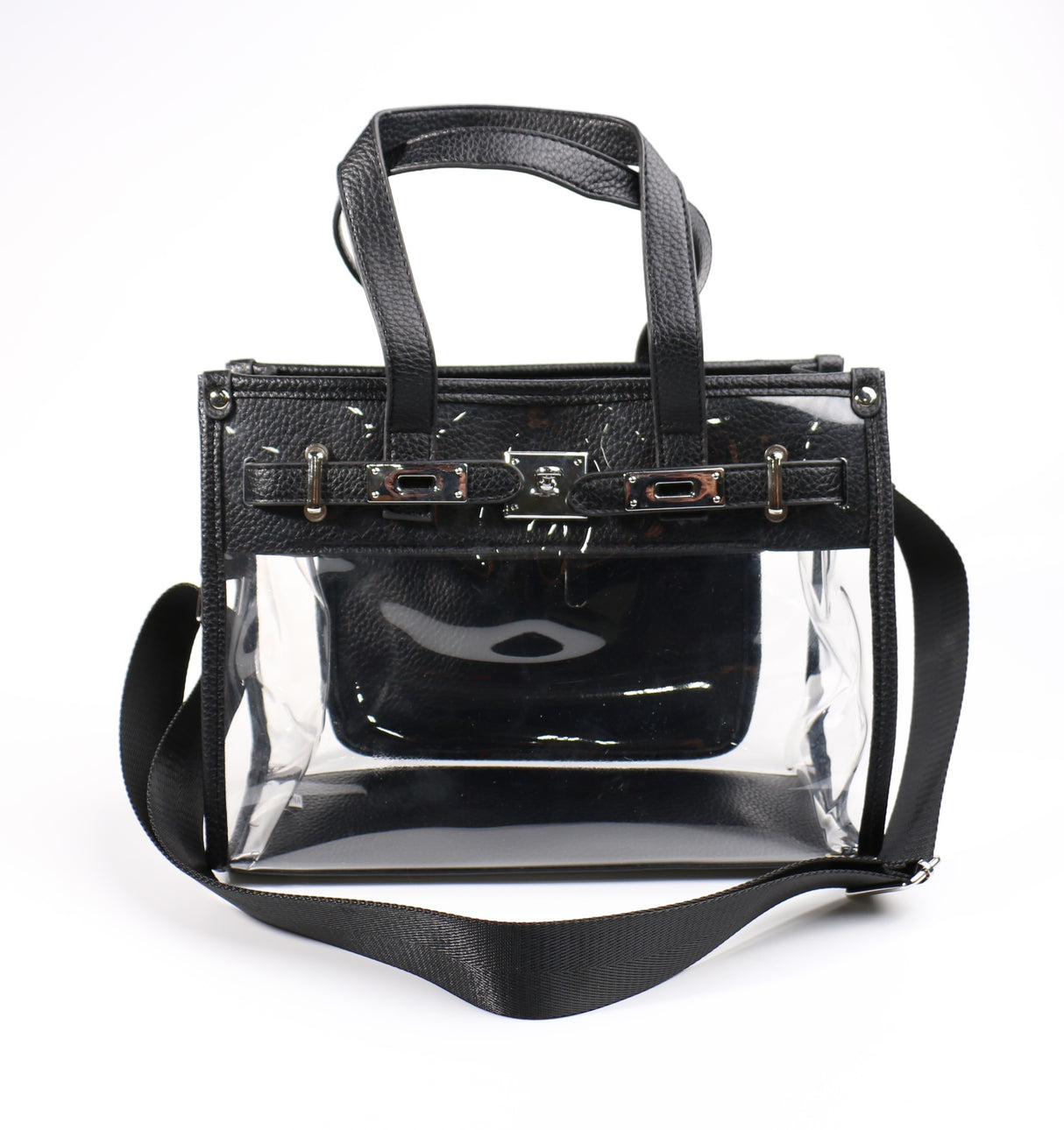 Fashion Clear Handbag #JBC01-BK - Black (PC)