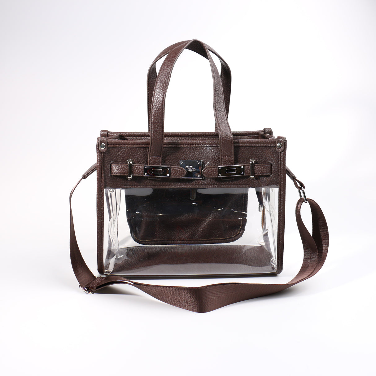 Fashion Clear Handbag #JBC01-BRN - Brown (PC)