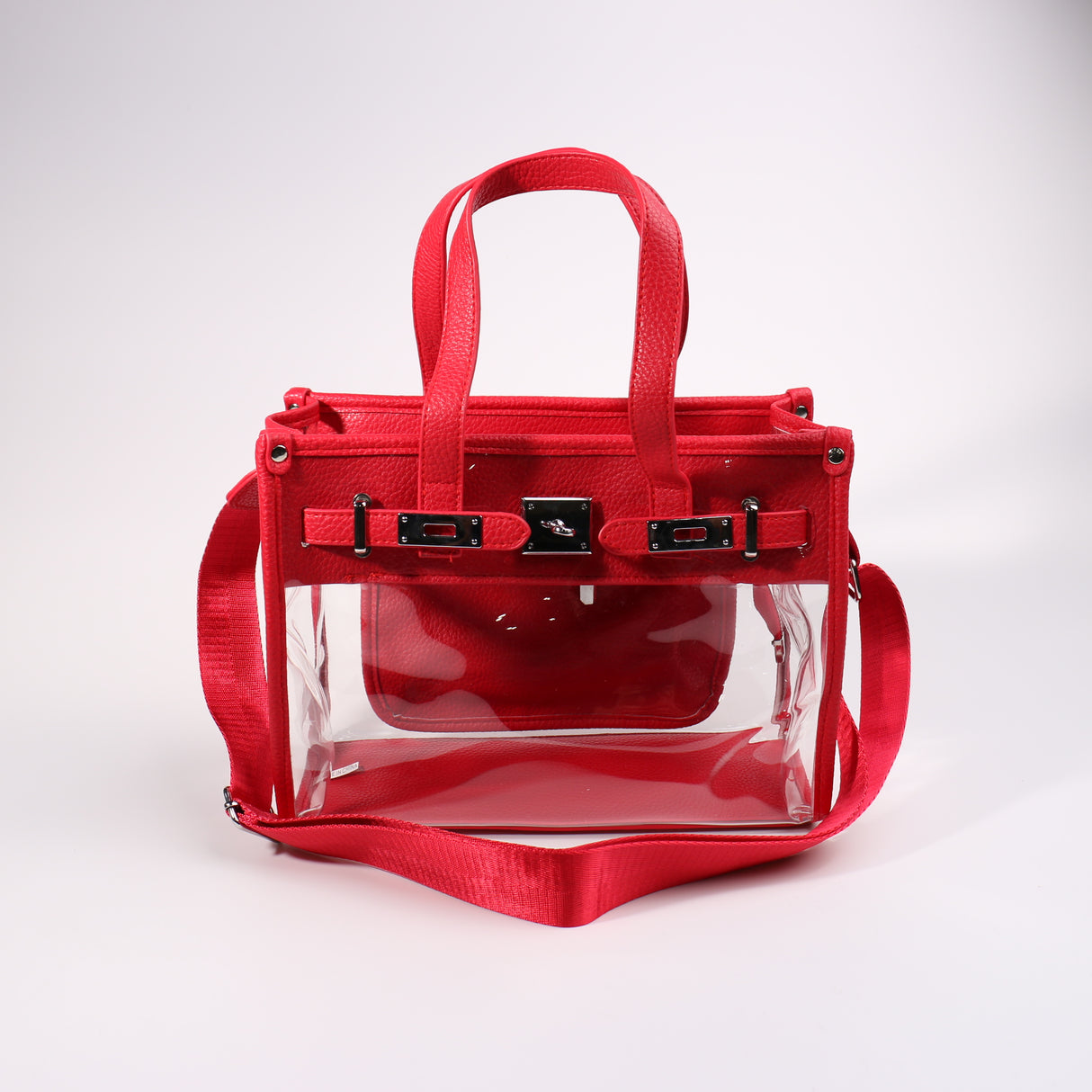 Fashion Clear Handbag #JBC01-RD - Red (PC)