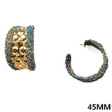 Fashion Rhinestone Hoop Earrings #JE10291 - Multiple Colors (PC)