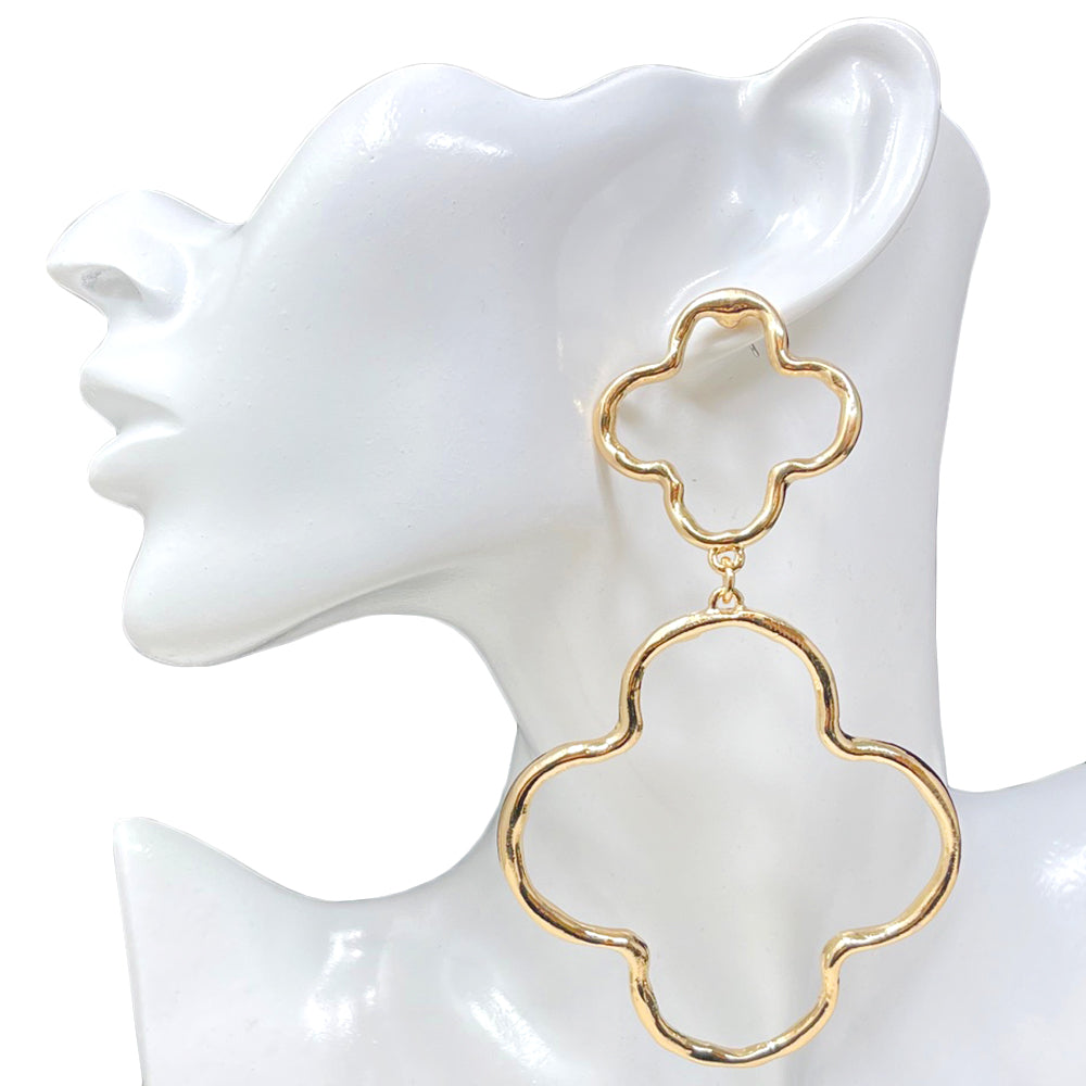 Fashion Clover Dangle Earrings #JE10346 - Multiple Colors (PC)
