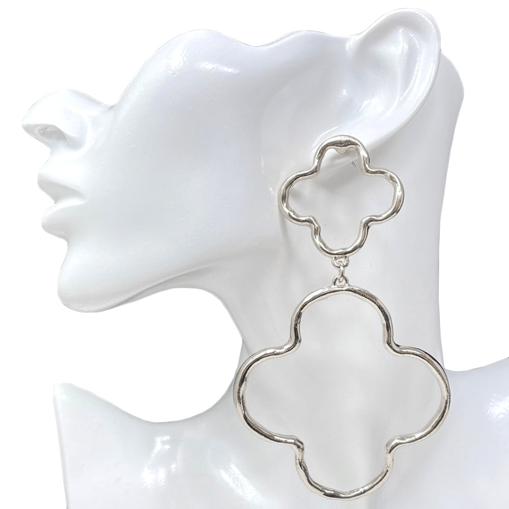 Fashion Clover Dangle Earrings #JE10346 - Multiple Colors (PC)
