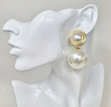 Fashion Double Pearl Statement Earrings #JE10406 - Multiple Colors (PC)