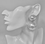 Fashion Double Pearl Statement Earrings #JE10406 - Multiple Colors (PC)