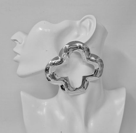 Fashion Large Open Clover Earrings #JE10479 - Multiple Colors (PC)