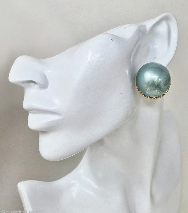 Fashion Pearl Dome Earrings #JE11029 - Multiple Colors (PC)