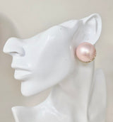 Fashion Pearl Dome Earrings #JE11029 - Multiple Colors (PC)