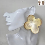 Fashion Large Clover Clip-On Earrings #JE21033 - Multiple Colors (PC)