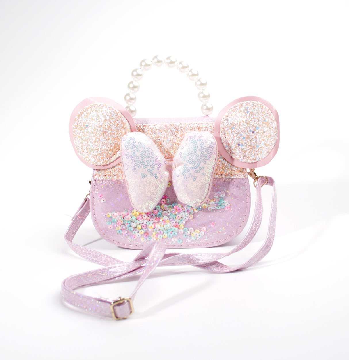 Fashion Kids Glitter Bow Handbag #JHBAG01-PK - Pink (PC)