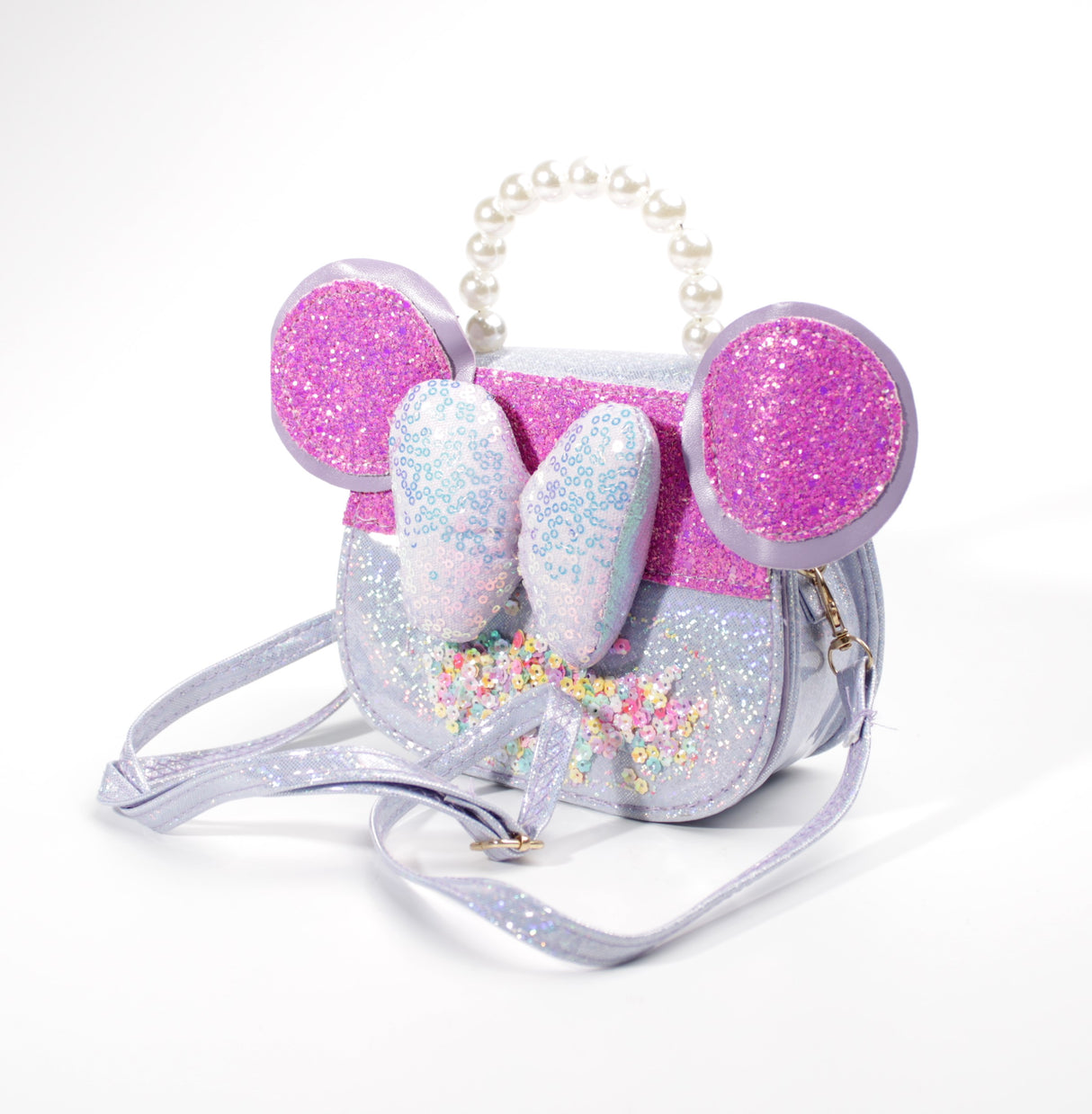 Fashion Kids Glitter Bow Handbag #JHBAG01-PU - Purple (PC)