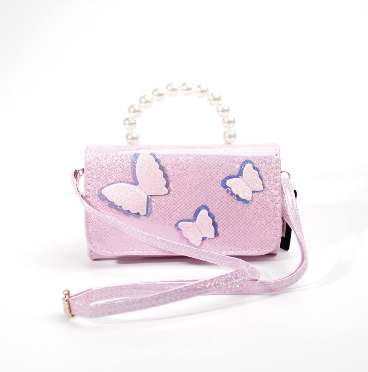 Fashion Kids Butterfly Glitter Mini Bag #JHBAG02-PK - Pink (PC)