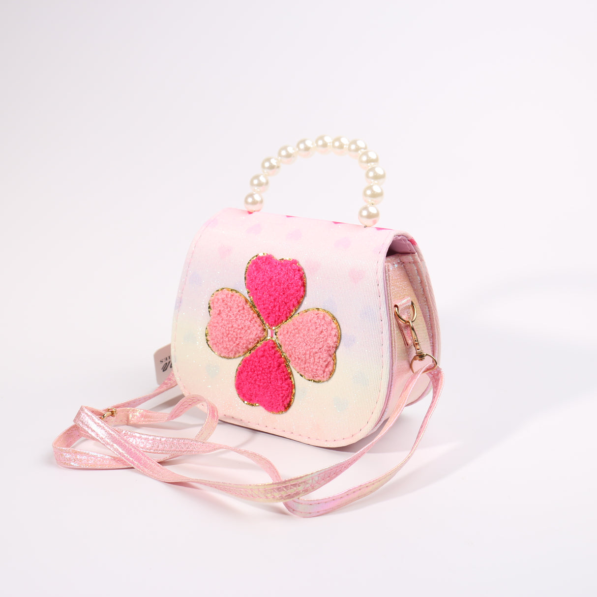 Fashion Kids Heart Design Mini Bag #JHBAG03-LPPU - Light Pink (PC)