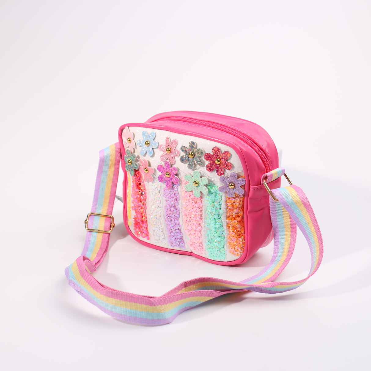 Fashion Daisy Shoulder Kids Bag #JHBAG06-HP - Hot Pink (PC)