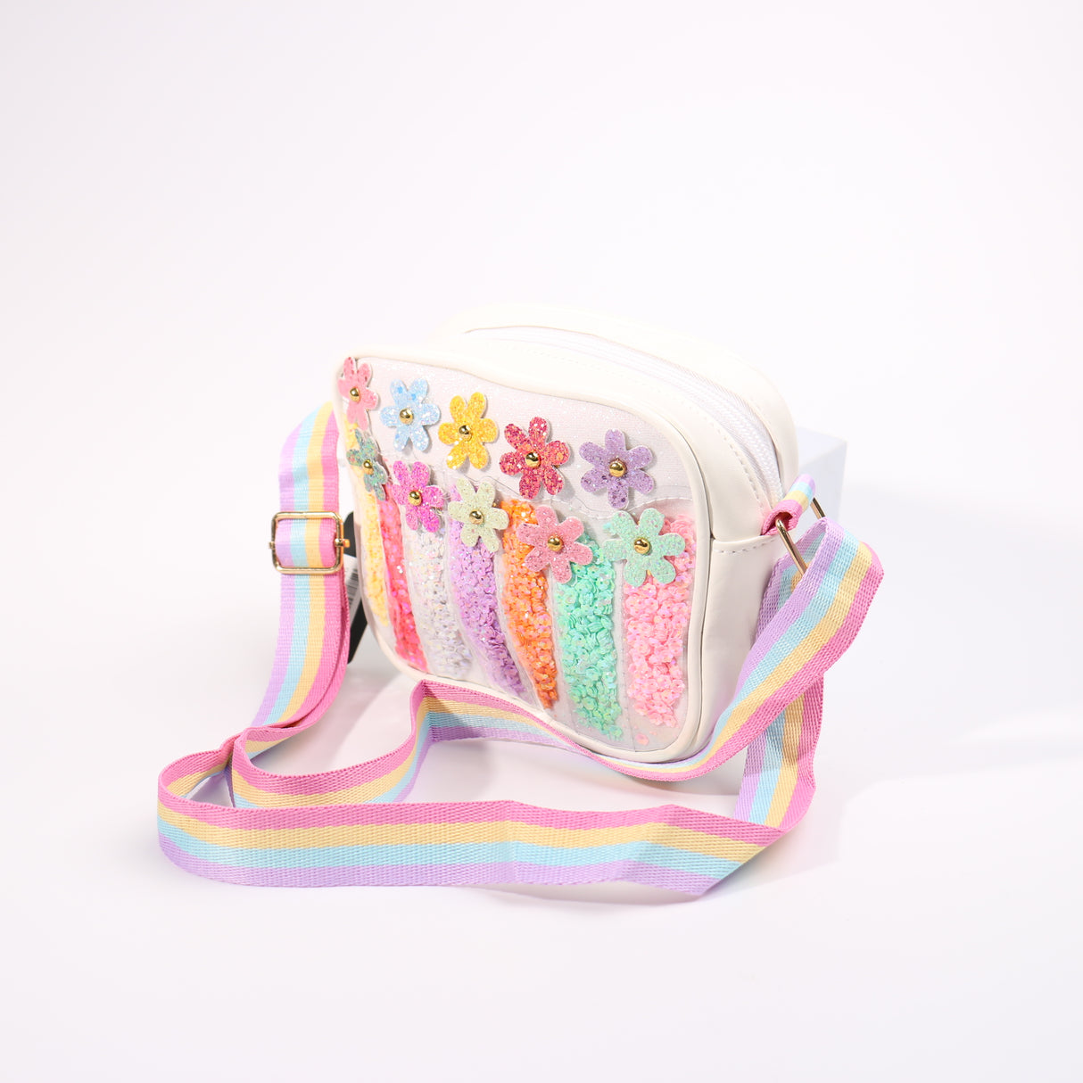 Fashion Daisy Kids Crossbody Bag #JHBAG06-WH - White (PC)