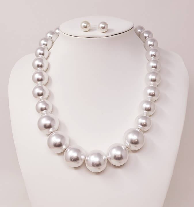 Fashion Pearl Necklace Set #JN10292 - Multiple Colors (PC)