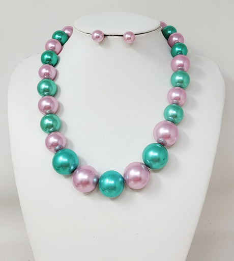 Fashion Pearl Necklace Set #JN10292 - Multiple Colors (PC)