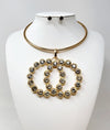 Fashion Stone Necklace Set #JN10429 - Multiple Colors (PC)