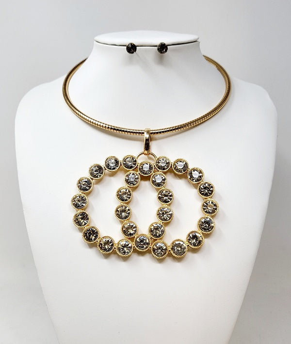 Fashion Stone Necklace Set #JN10429 - Multiple Colors (PC)