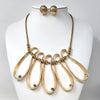 Fashion Necklace & Earring Set #JN10592G - Gold (PC)
