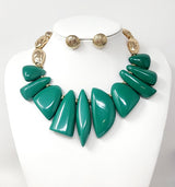 Fashion Wooden Necklace Set #JN10662 - Multiple Colors (PC)