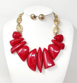Fashion Wooden Necklace Set #JN10662 - Multiple Colors (PC)