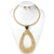Fashion Necklace & Earring Set #JN10739G - Gold (PC)