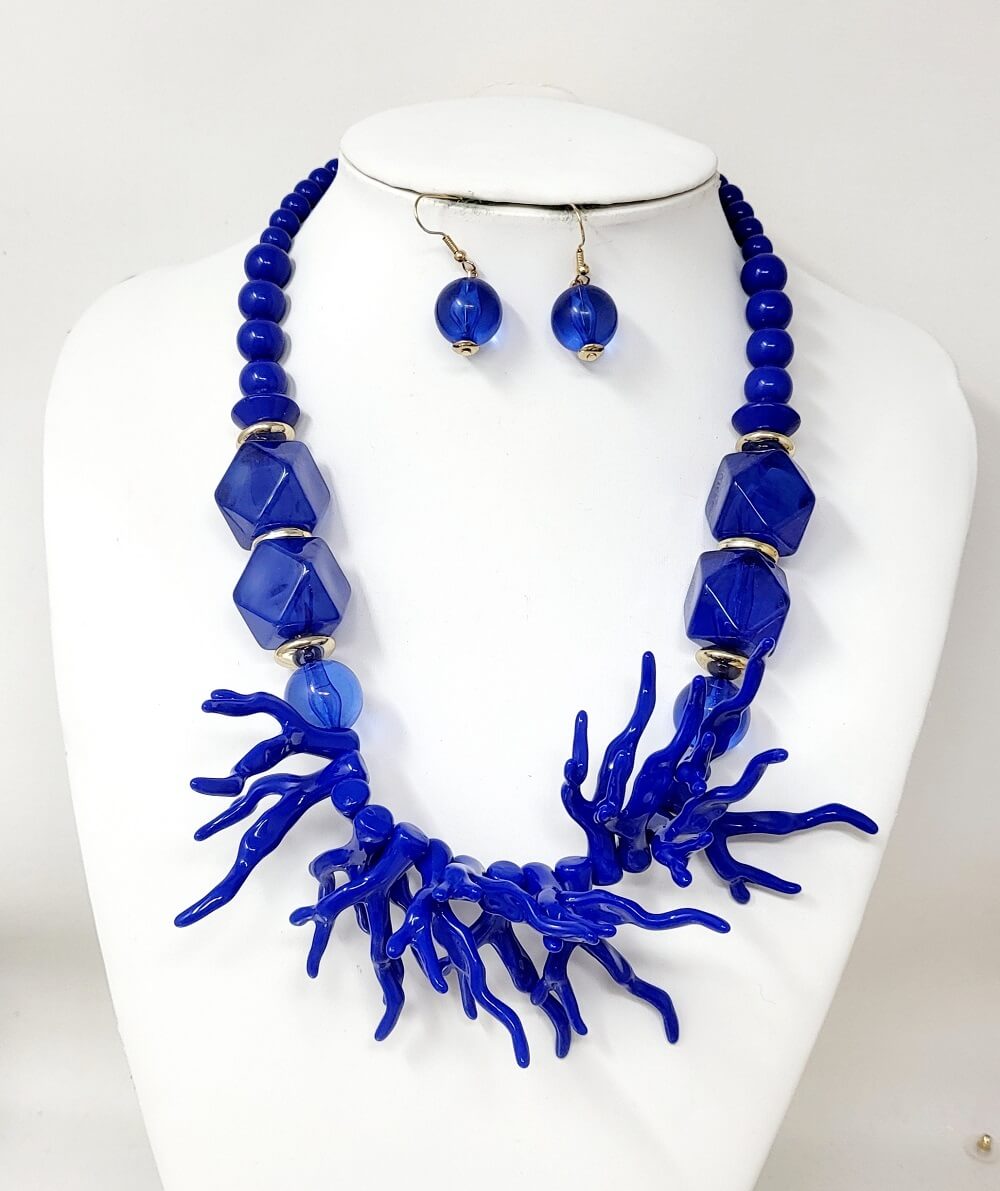 Fashion Coral Necklace Set #JN10918 - Multiple Colors (PC)