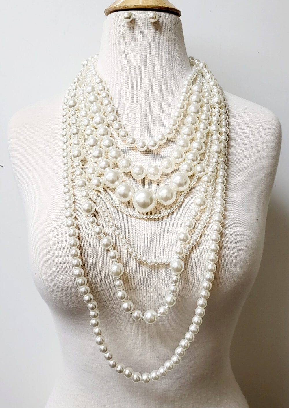 Fashion Pearl Necklace Set #JN11121GCR (PC)