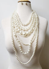 Fashion Pearl Necklace Set #JN11196 - Multiple Colors (PC)